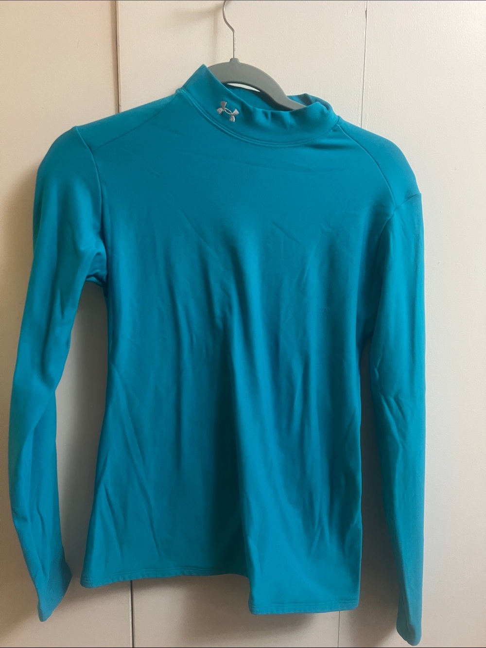 Under Armour ColdGear Women's Teal Long-Sleeve Turtleneck Performance Shirt Sz-L